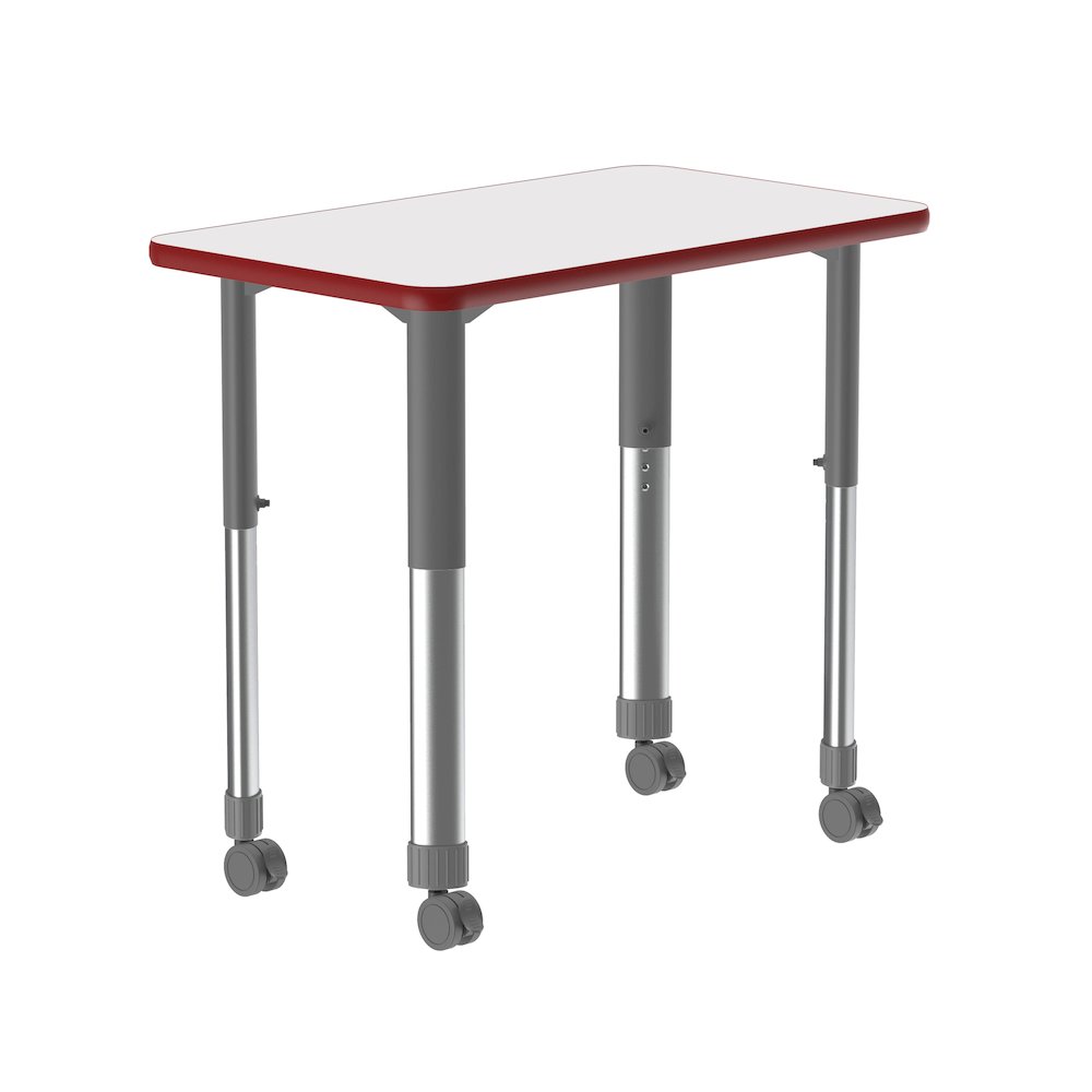 Markerboard-Dry Erase High Pressure Collaborative Desk with Casters 34x20". Picture 6