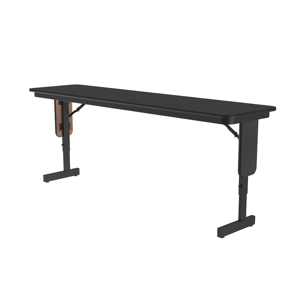 Adjustable Height Deluxe High-Pressure Folding Table with Panel Leg 18x72. Picture 1