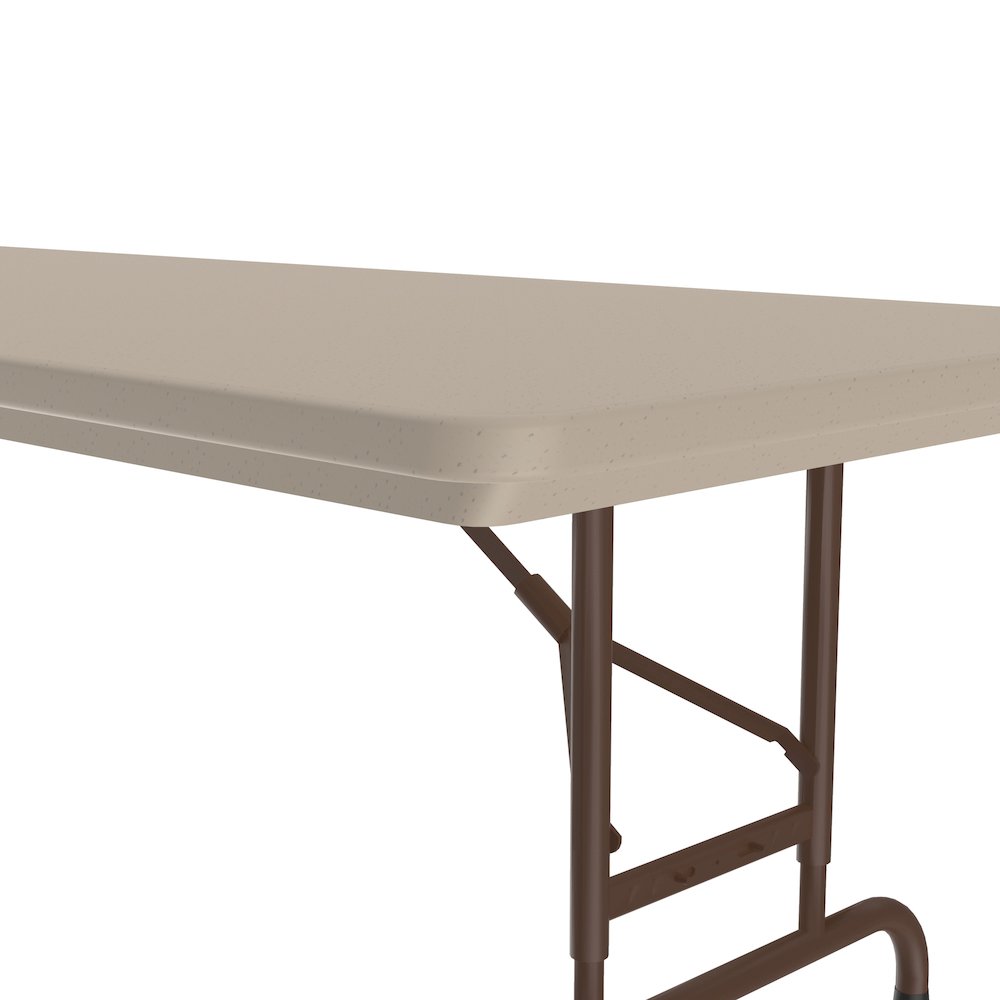 Adjustable Height Commercial Blow-Molded Plastic Folding Table 30x72". Picture 5