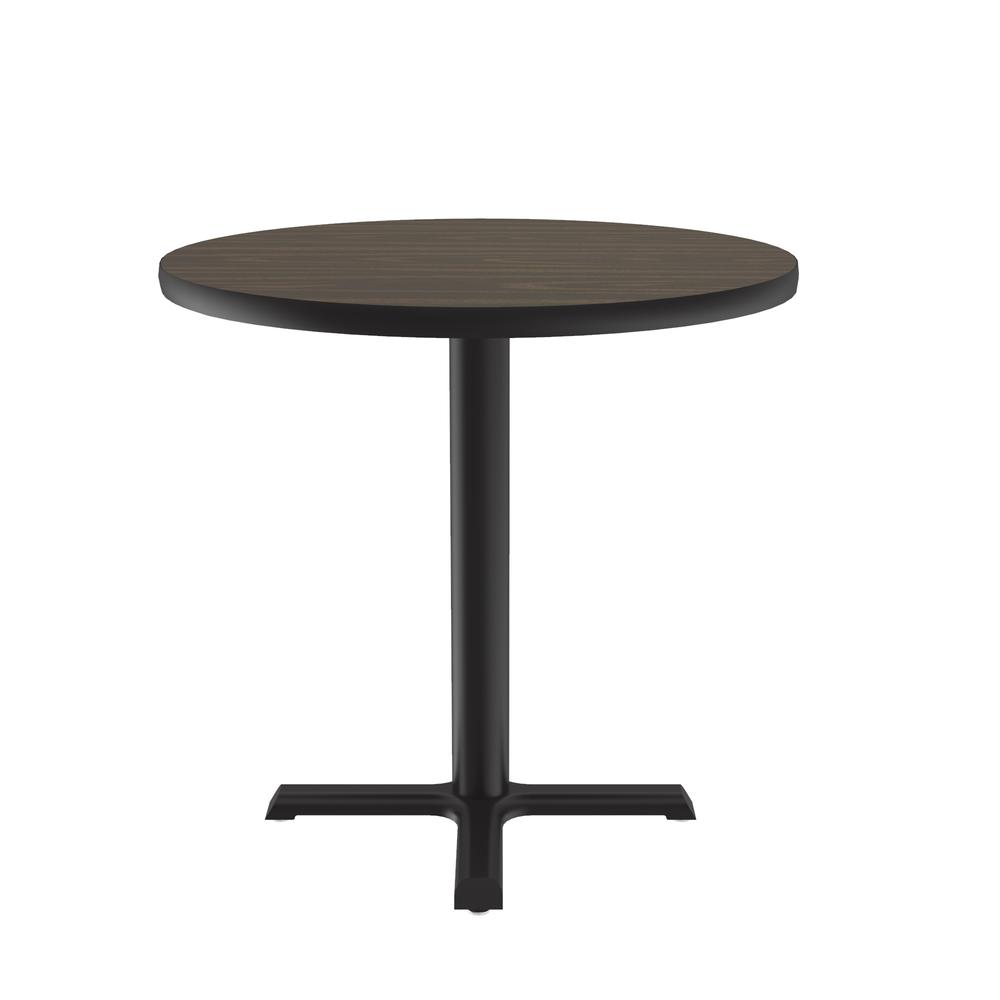 Table Height Deluxe High-Pressure Café and Breakroom Table, 30x30", ROUND, WALNUT BLACK. Picture 7