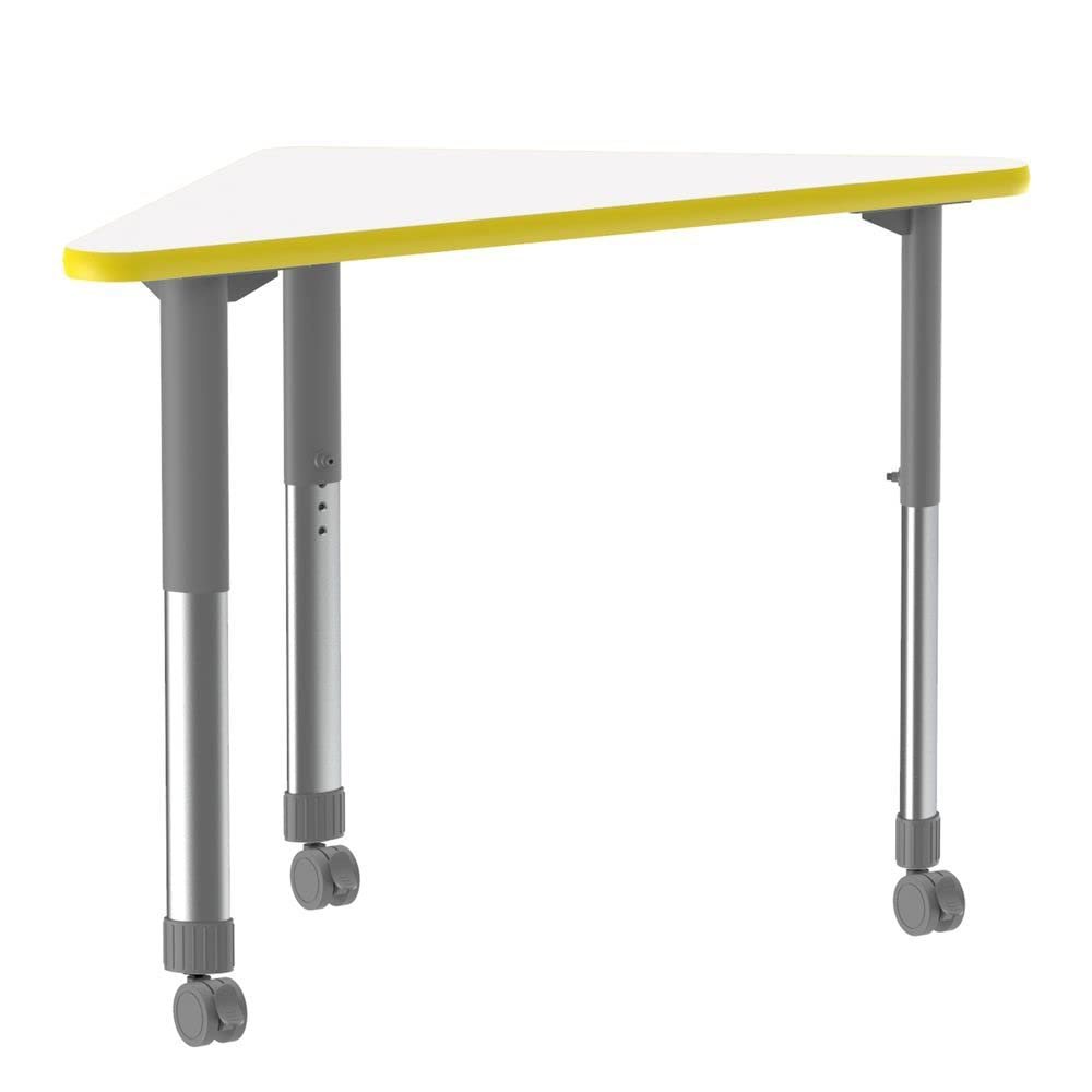 Markerboard-Dry Erase High Pressure Collaborative Desk with Casters 41x23". Picture 7