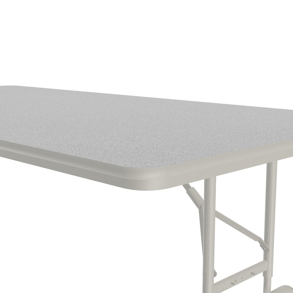 Adjustable Height Econoline Melamine Top Folding Table 36x72". Picture 3