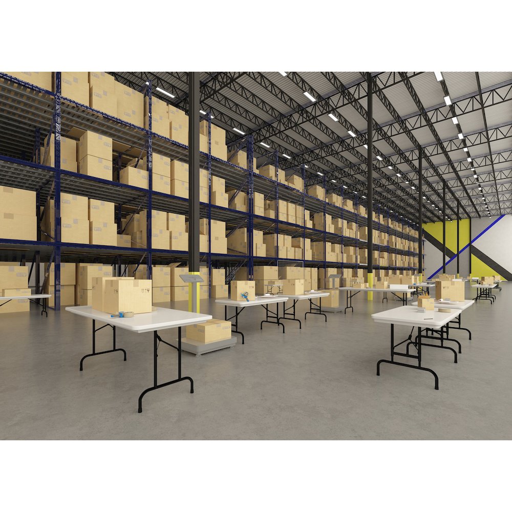 Commercial Blow-Molded Plastic Folding Table 24x48". Picture 22