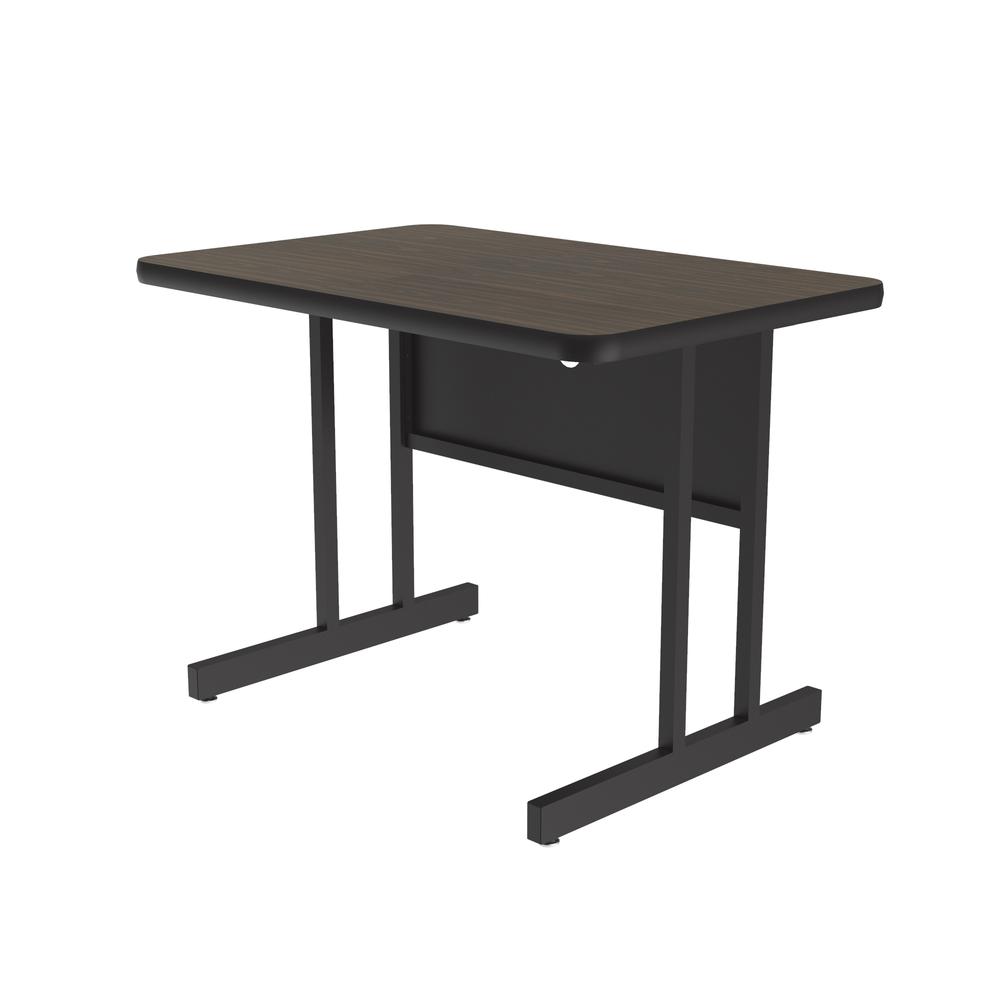 Keyboard Height Deluxe High-Pressure Top Computer/Student Desks , 24x48" RECTANGULAR WALNUT, BLACK. Picture 4