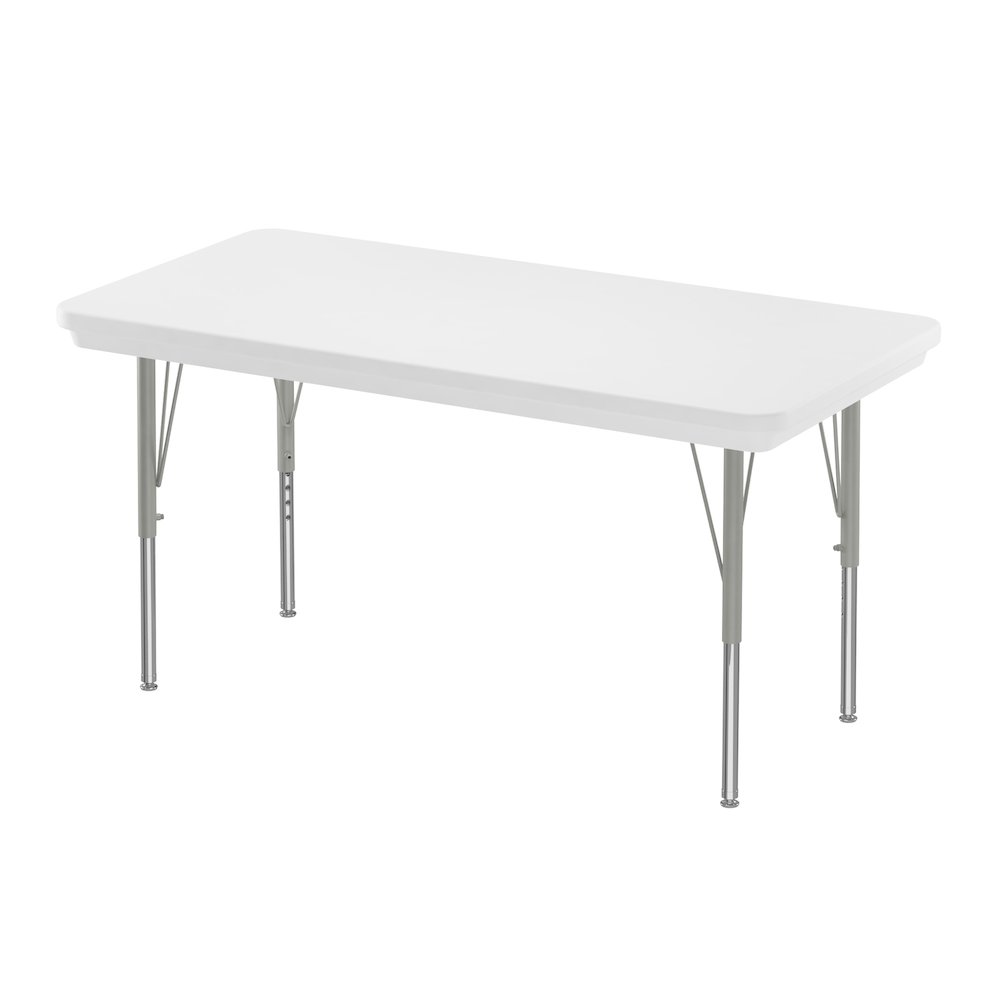 Commercial Blow-Molded Plastic Top Activity Tables 24x48". Picture 1
