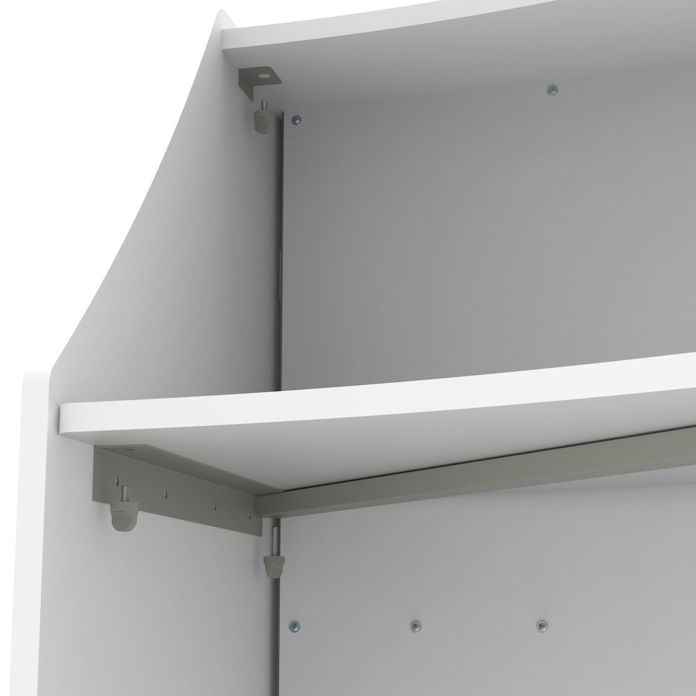 Curve Reception Desk Solid, White. Picture 4