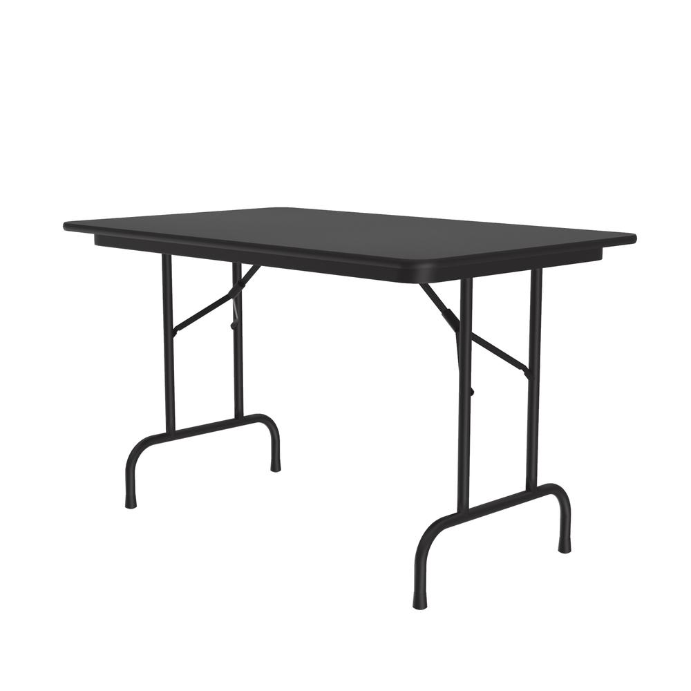 Thermal Fused Laminate Top Folding Table, 30x48" RECTANGULAR BLACK GRANITE BLACK. Picture 2