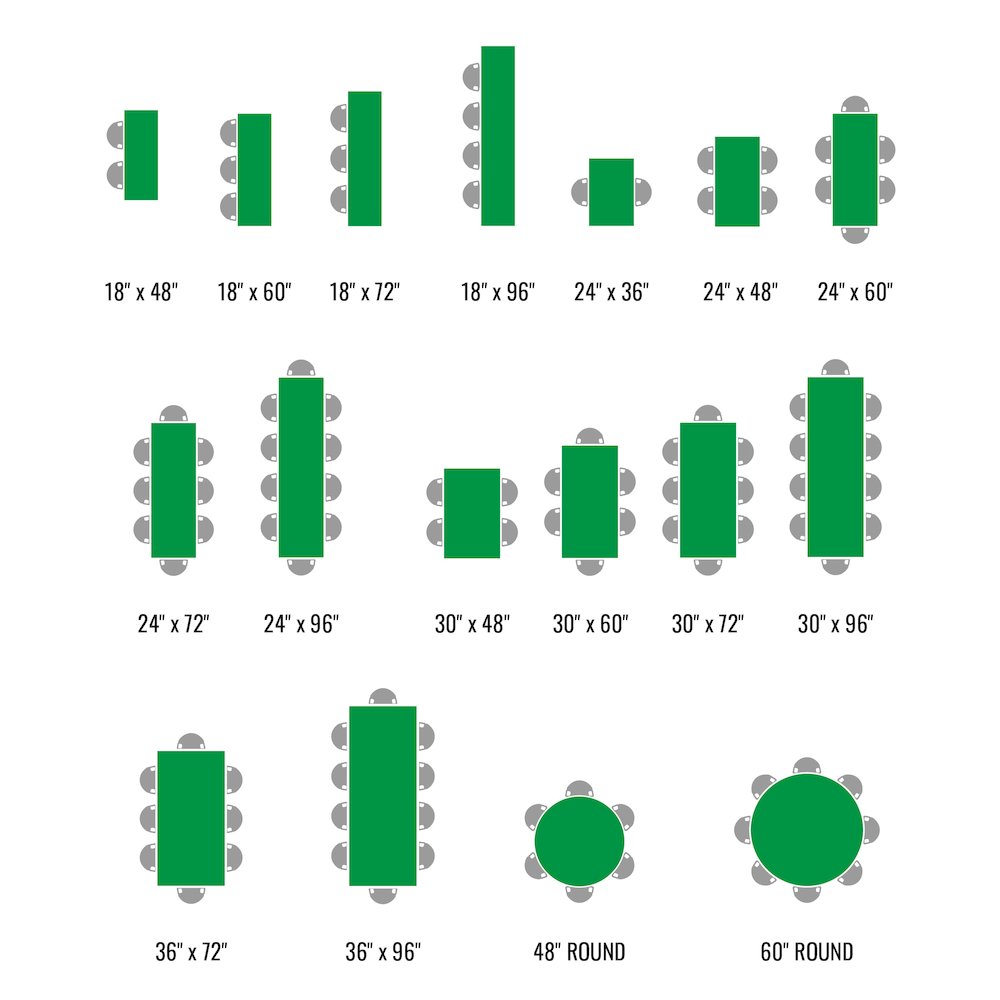 Deluxe High Pressure Top Folding Table 48x48". Picture 17