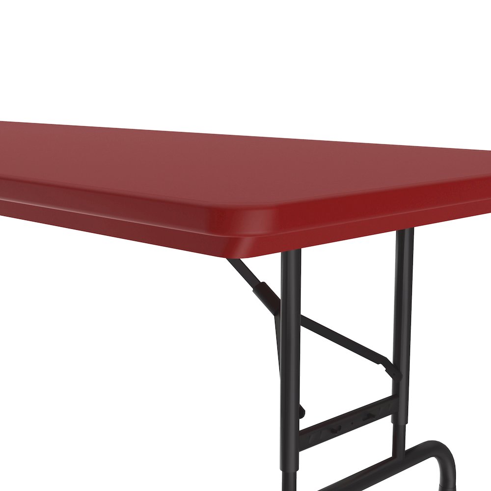 Adjustable Height Commercial Blow-Molded Plastic Folding Table 30x72". Picture 9