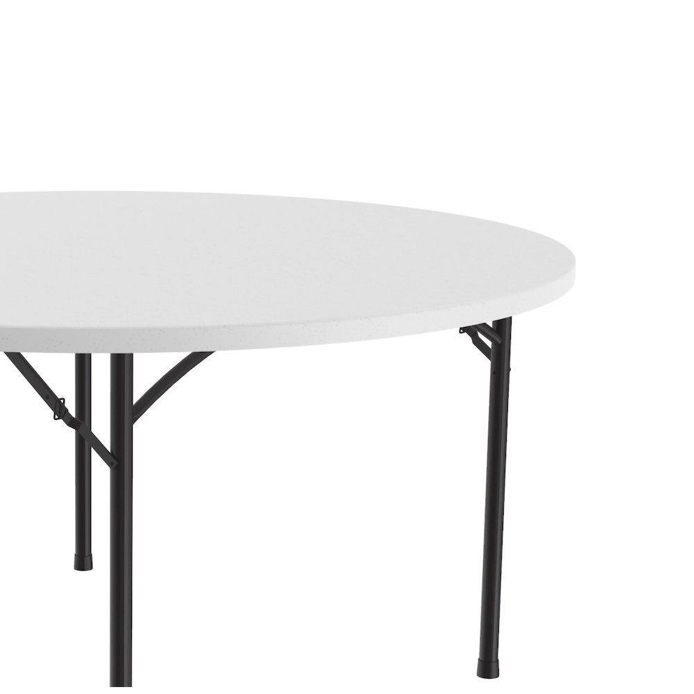 Economy Blow-Molded Plastic Folding Table 48x48". Picture 8