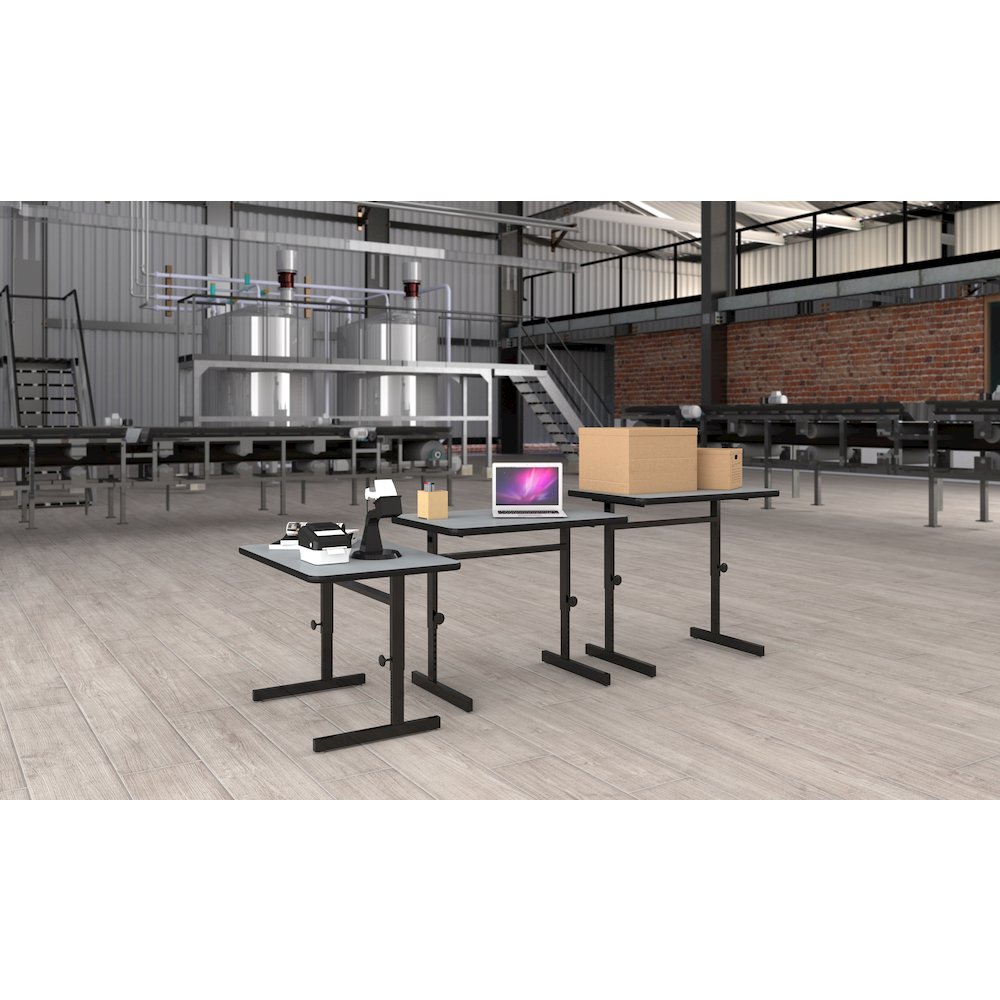High-Pressure Laminate Top Adjustable Standing  Height Work Station 20x24. Picture 17