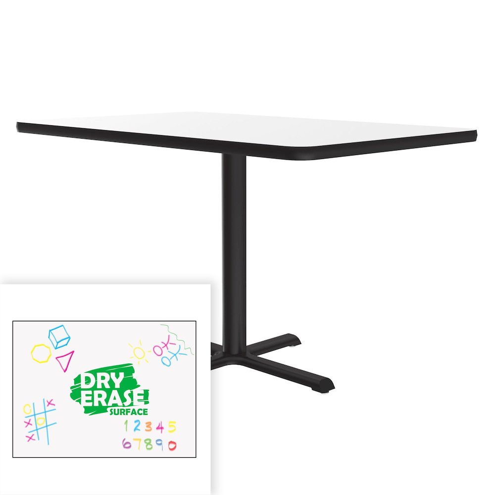 Markerboard-Dry Erase Table Height Café and Breakroom Table 30x48. Picture 7