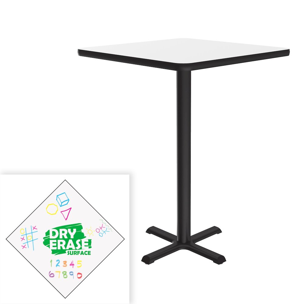 Markerboard-Dry Erase Bar Stool Height Café and Breakroom Table 24x24. Picture 12