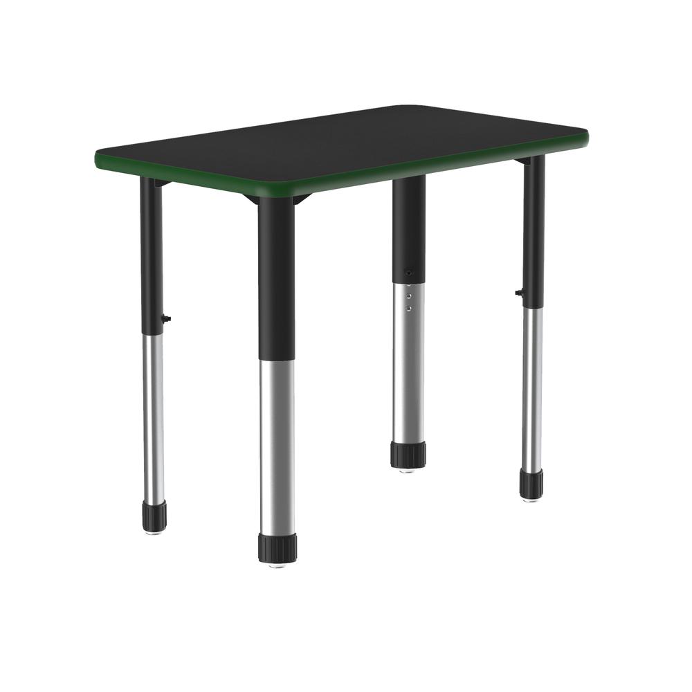 Commercial Lamiante Top Collaborative Desk 34x20", RECTANGULAR, BLACK GRANITE BLACK/CHROME. Picture 3