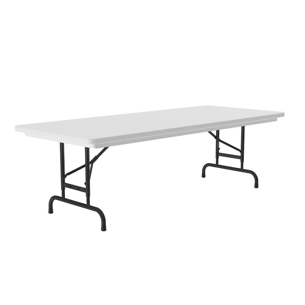Adjustable Height Commercial Blow-Molded Plastic Folding Table 30x72". Picture 8
