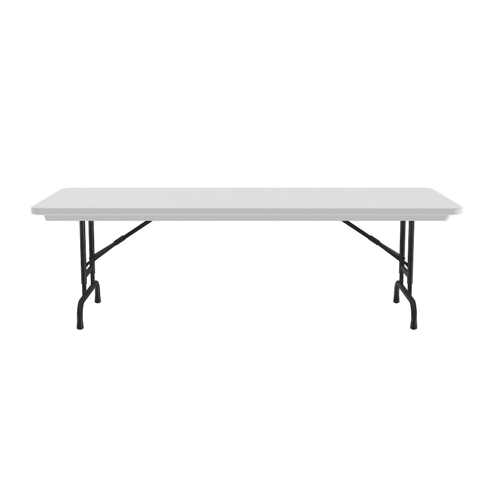 Adjustable Height Commercial Blow-Molded Plastic Folding Table 30x96". Picture 4