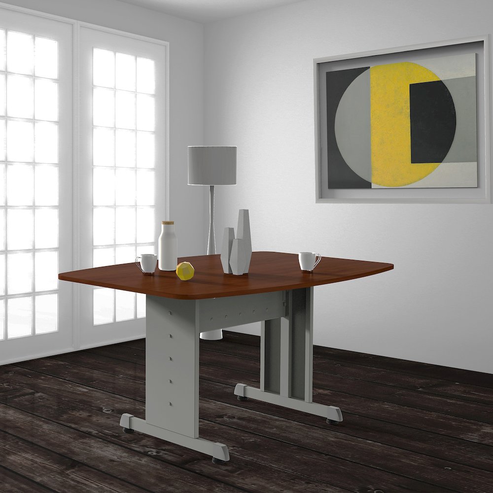 Rectangular Conference Table Cherry / Silver. Picture 7