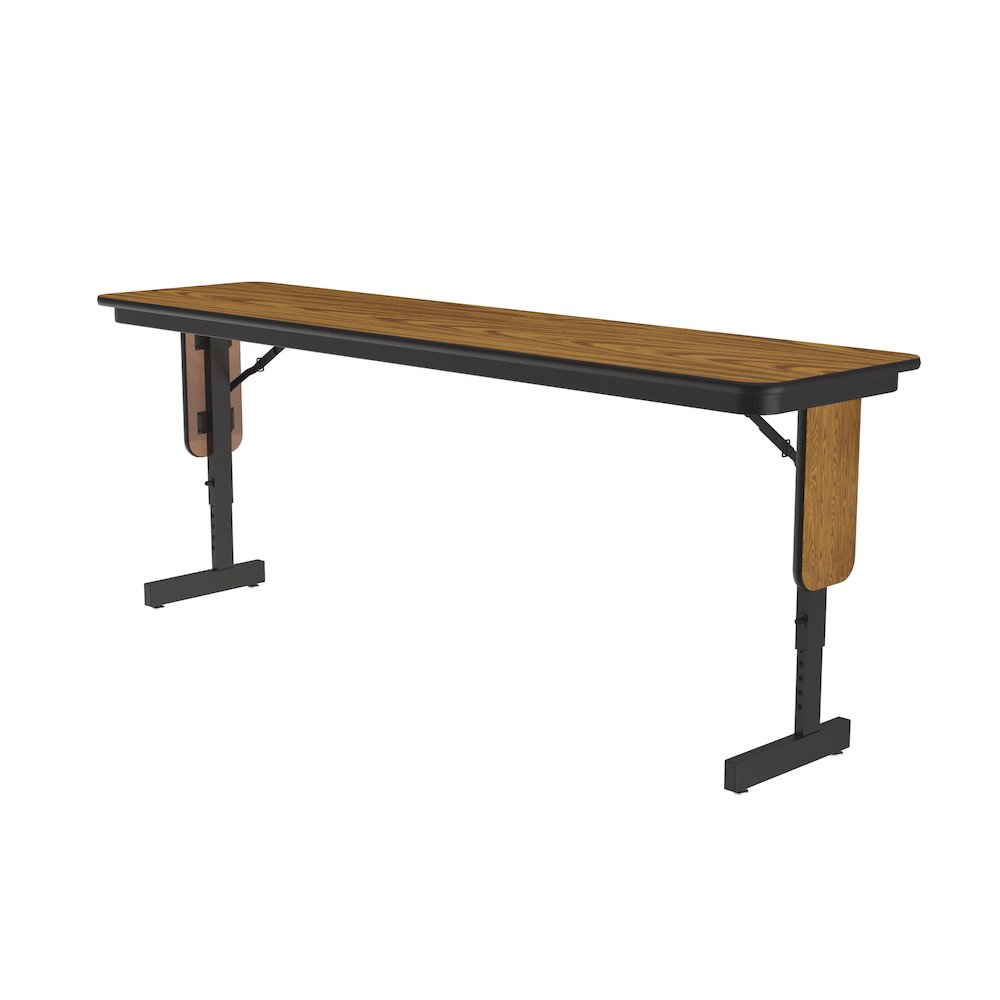 Adjustable Height Deluxe High-Pressure Folding Table with Panel Leg 18x72. Picture 1