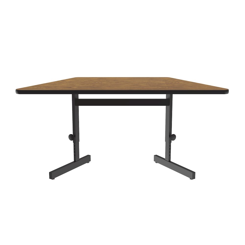 Adjustable Height Lamiante Top Trapezoid Computer/Student Desks 30x60". Picture 1