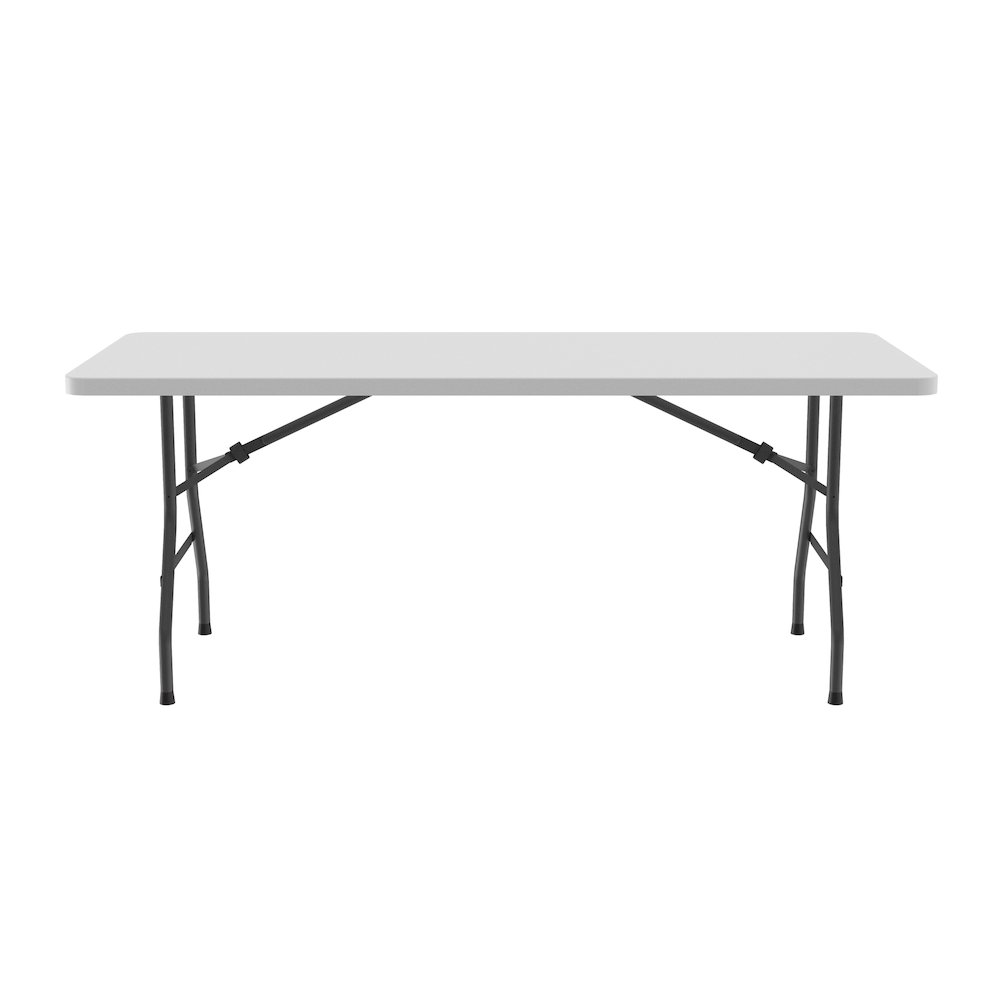 Economy Blow-Molded Plastic Folding Table 30x60". Picture 1