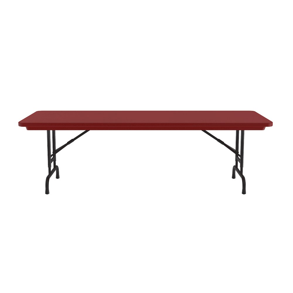 Adjustable Height Commercial Blow-Molded Plastic Folding Table 30x60". Picture 7