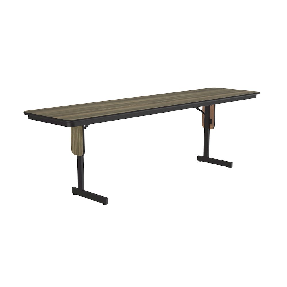 Deluxe High-Pressure Folding Seminar Table with Panel Leg 24x96". Picture 1