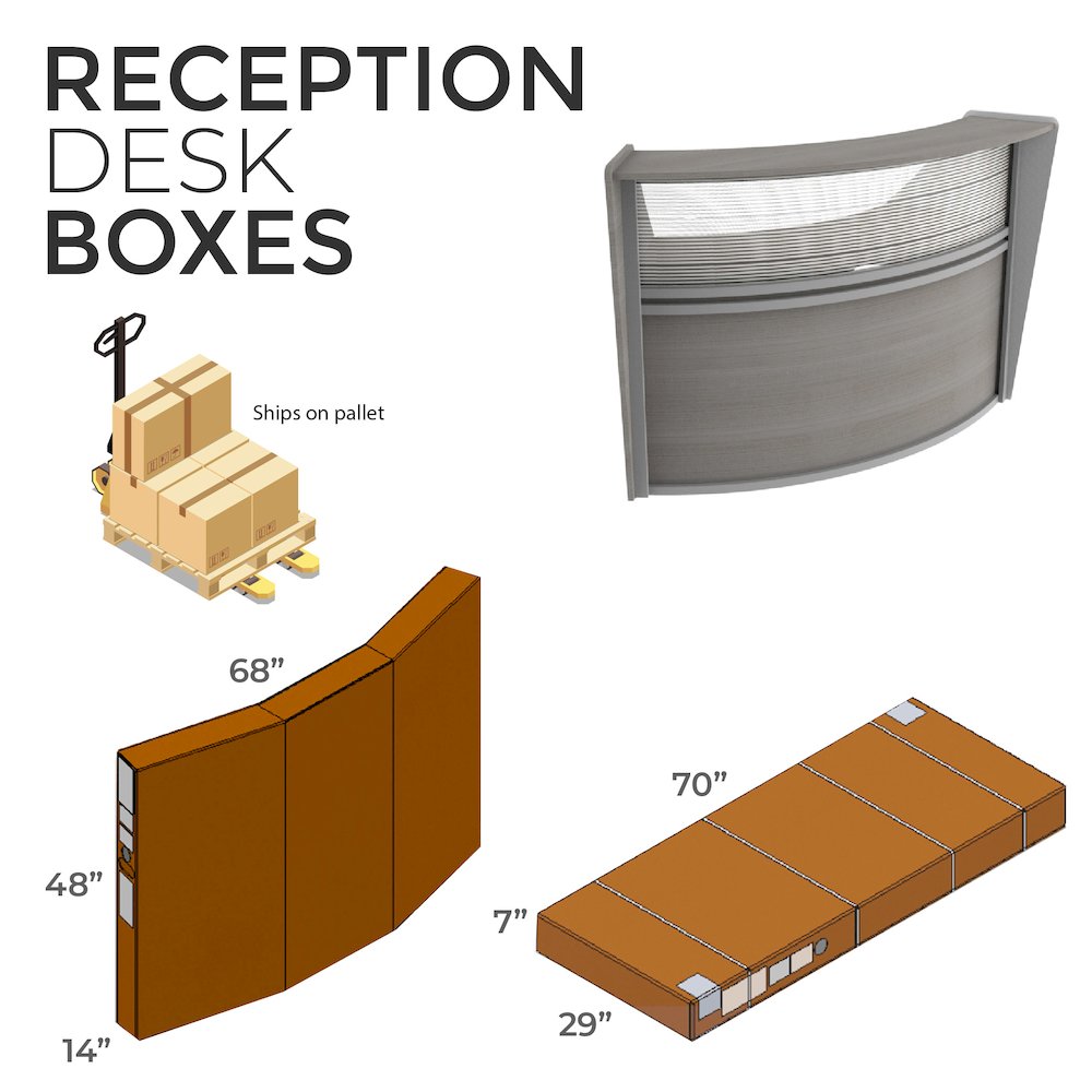 Reception Desk W/ Polycarbonate Cherry. Picture 4