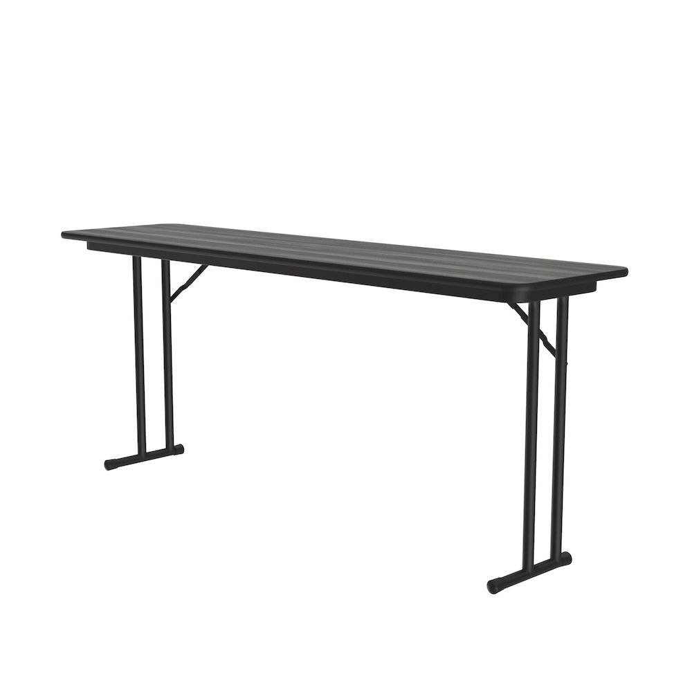 Deluxe High-Pressure Folding Seminar Table with Off-Set Leg 18x96". Picture 1