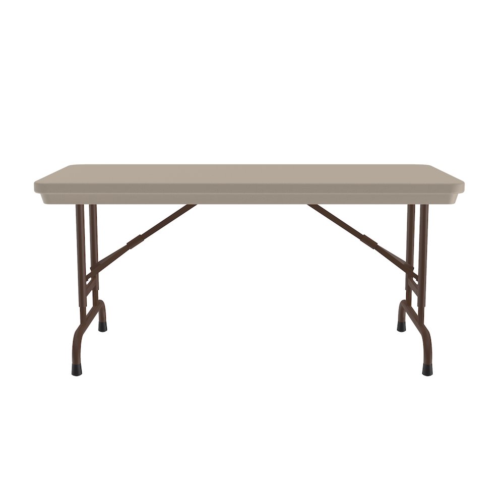 Adjustable Height Commercial Blow-Molded Plastic Folding Table 24x48". Picture 9