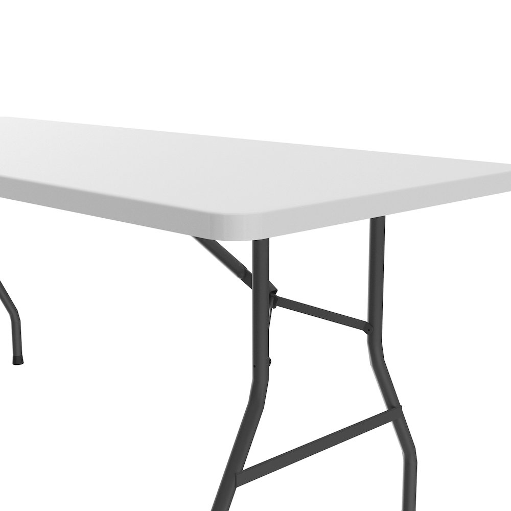 Economy Blow-Molded Plastic Folding Table 30x60". Picture 4