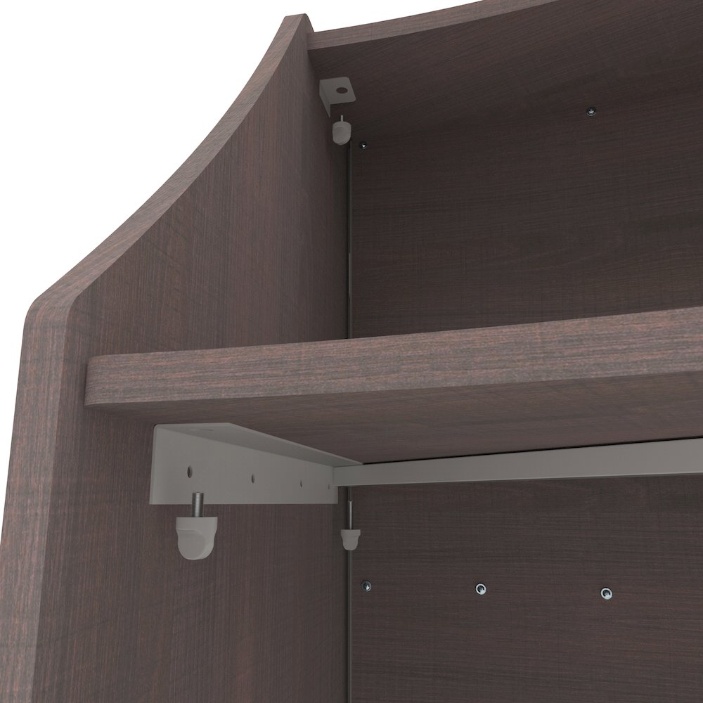 Curve Reception Desk Solid, Mocha. Picture 3