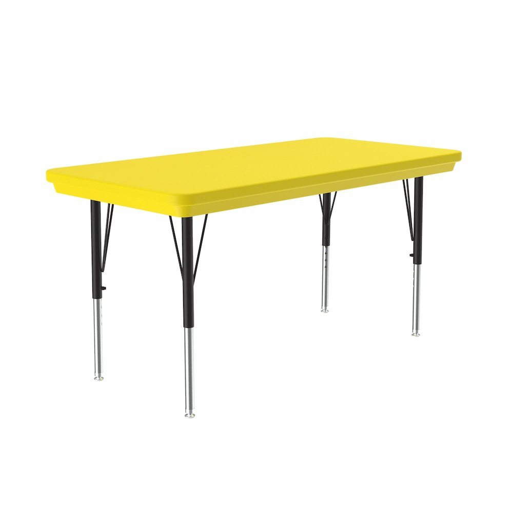 Commercial Blow-Molded Plastic Top Activity Tables 24x48". Picture 1