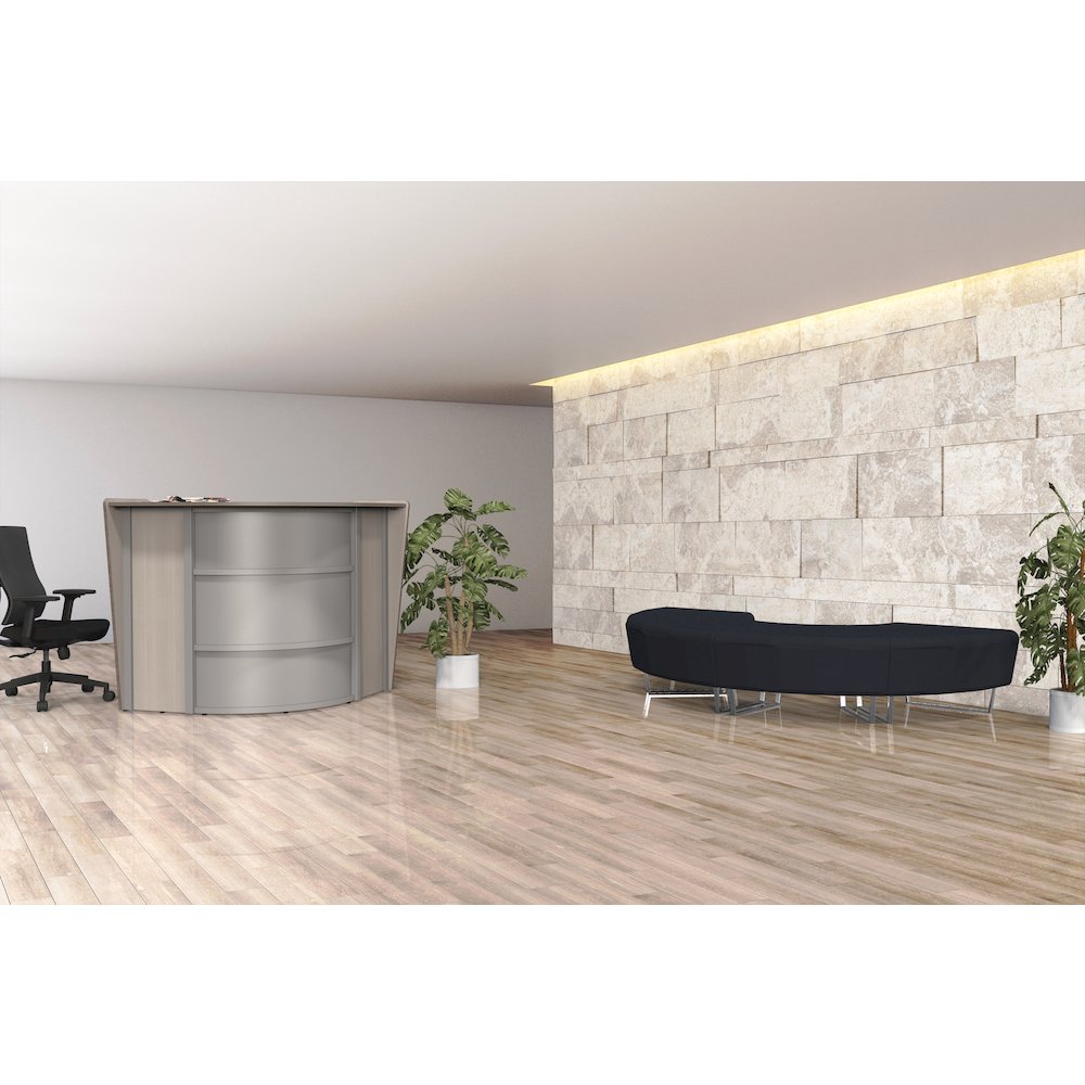 Corner Reception Desk, Ash. Picture 9