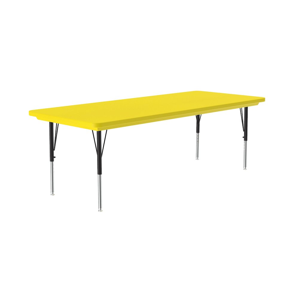 Commercial Blow-Molded Plastic Top Activity Tables 30x72". Picture 1