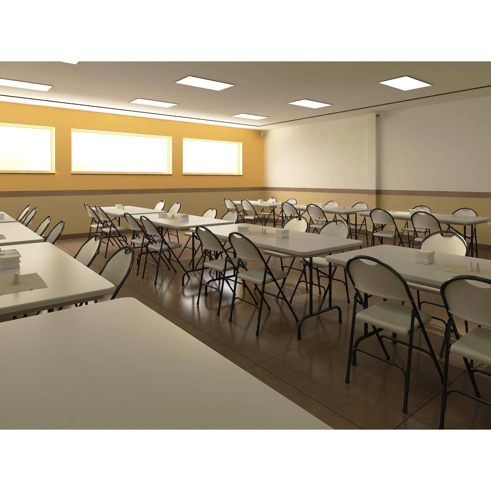 Adjustable Height Commercial Blow-Molded Plastic Folding Table 24x48". Picture 26