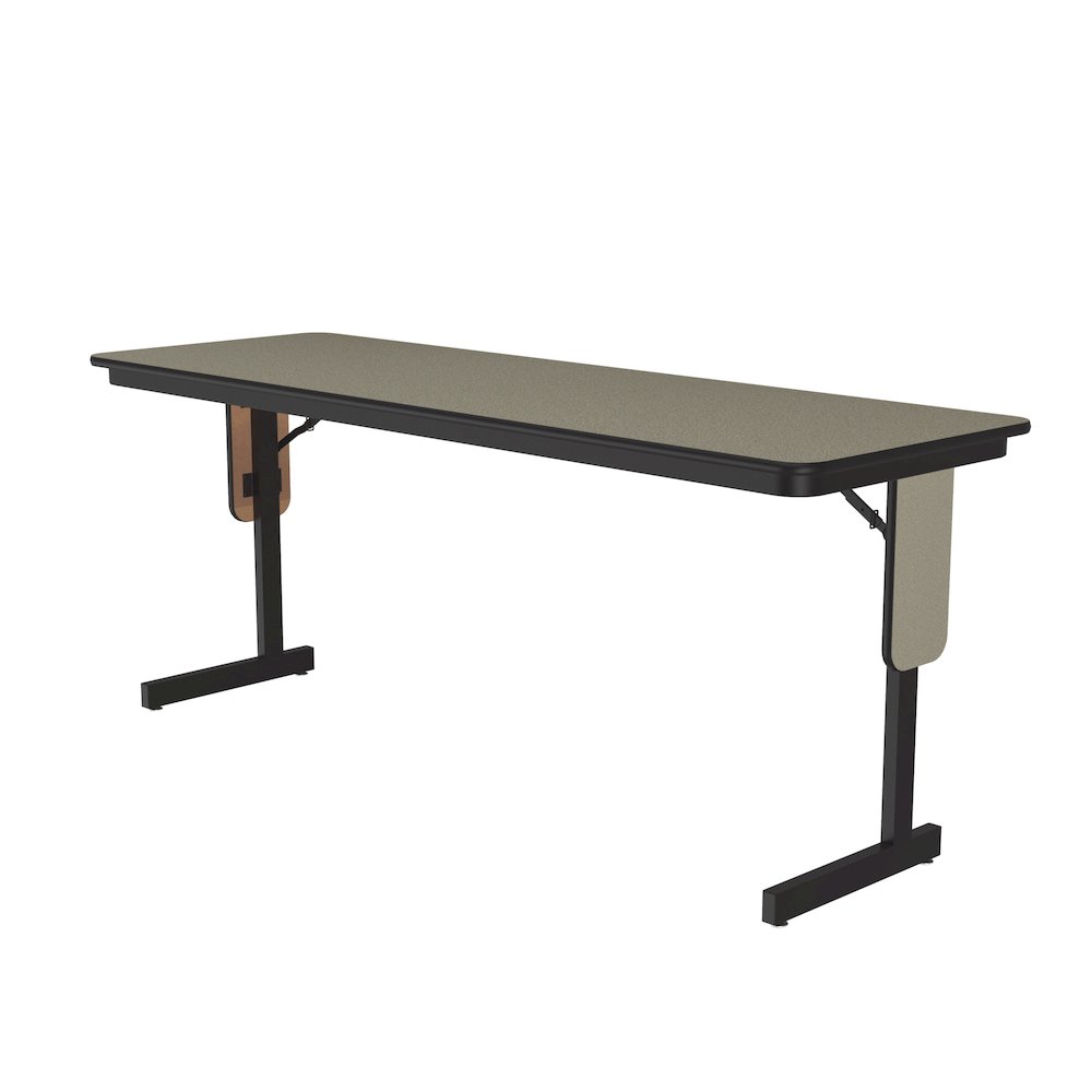 Deluxe High-Pressure Folding Seminar Table with Panel Leg 24x72". Picture 1