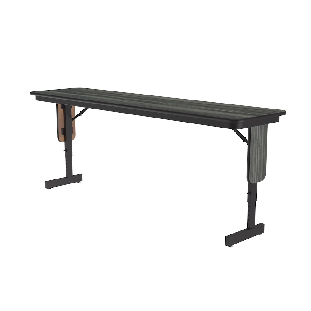 Adjustable Height Deluxe High-Pressure Folding Table with Panel Leg 18x96. Picture 10