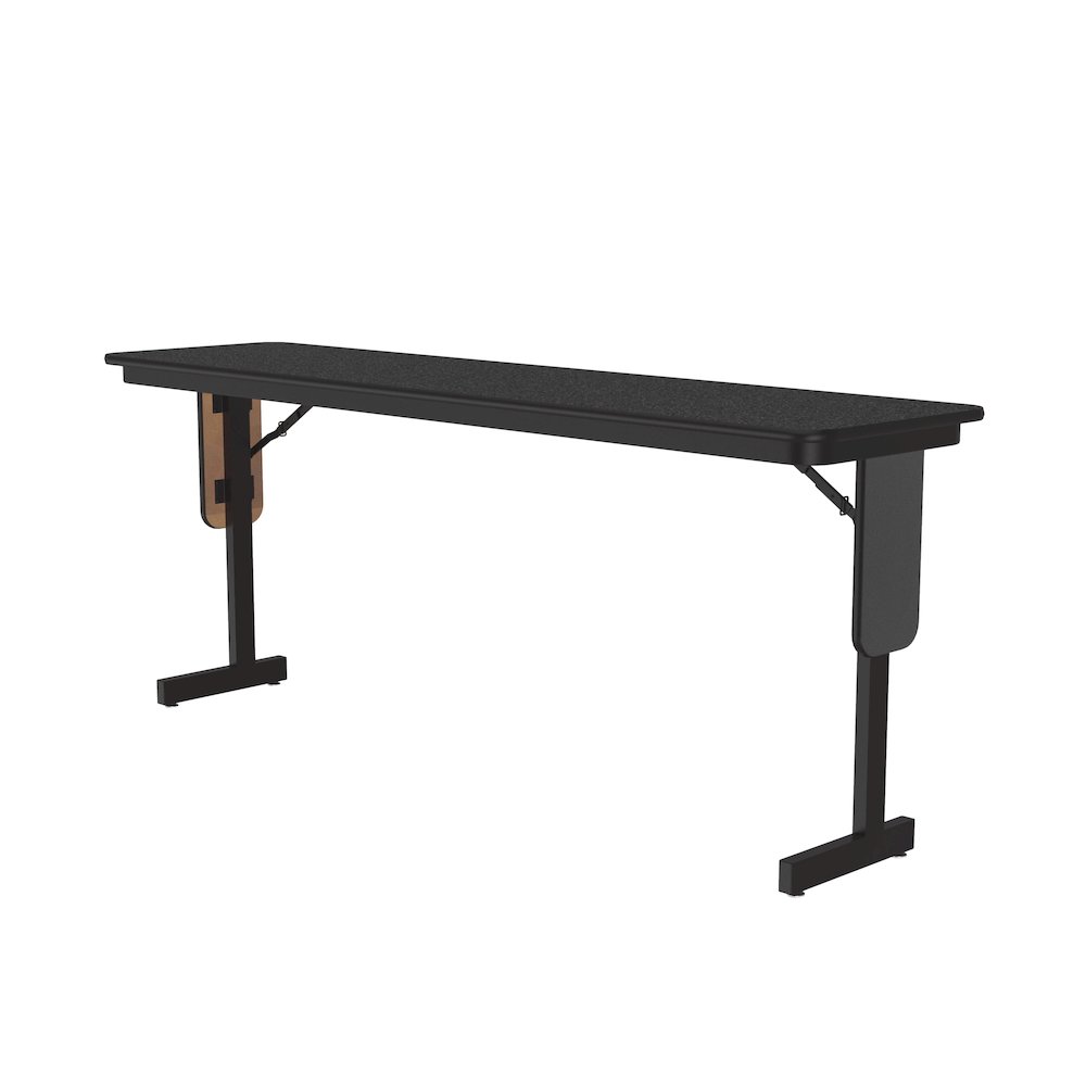 Deluxe High-Pressure Folding Seminar Table with Panel Leg 18x60". Picture 4