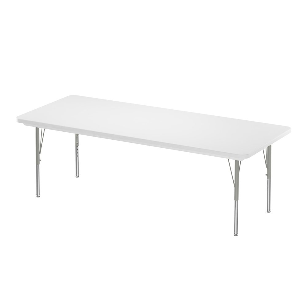Commercial Blow-Molded Plastic Top Activity Tables 30x72". Picture 1