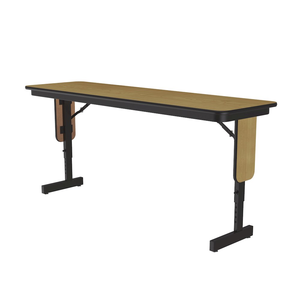 Adjustable Height Deluxe High-Pressure Folding Table with Panel Leg 18x60. Picture 1