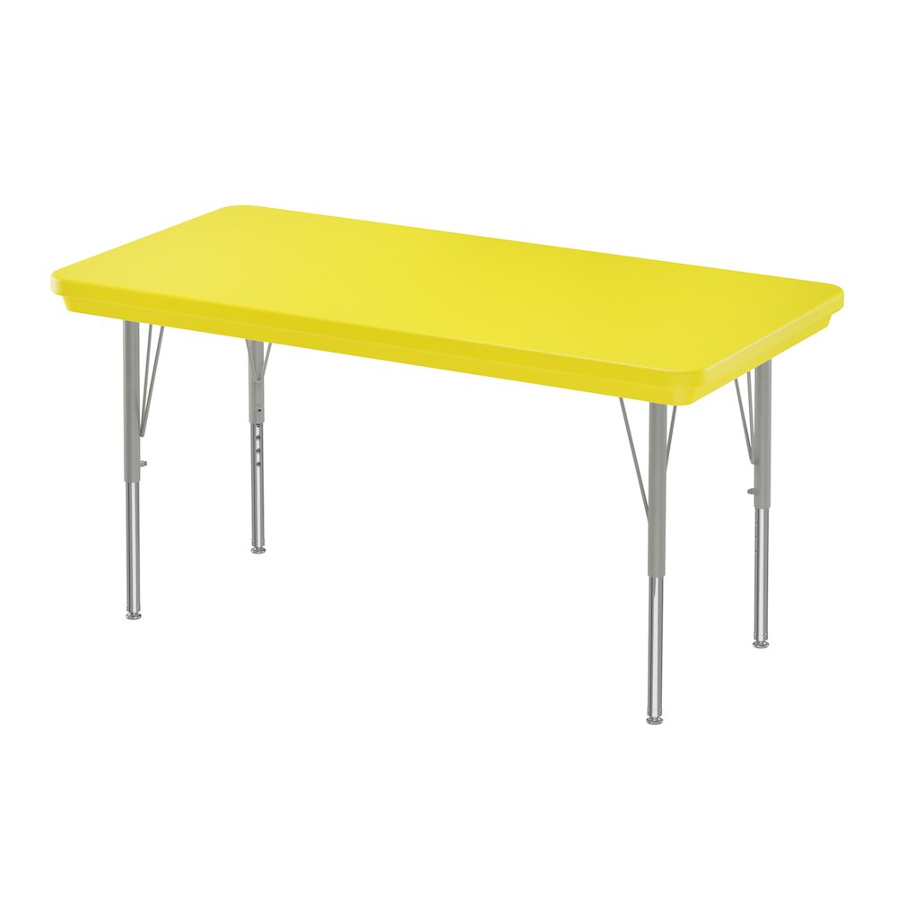 Commercial Blow-Molded Plastic Top Activity Tables 24x48". Picture 1