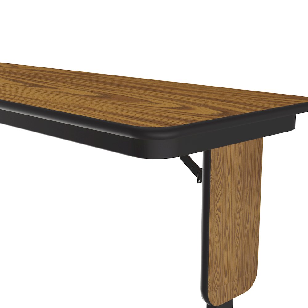 Adjustable Height Laminate Folding Seminar Table with Panel Leg 18x72". Picture 10