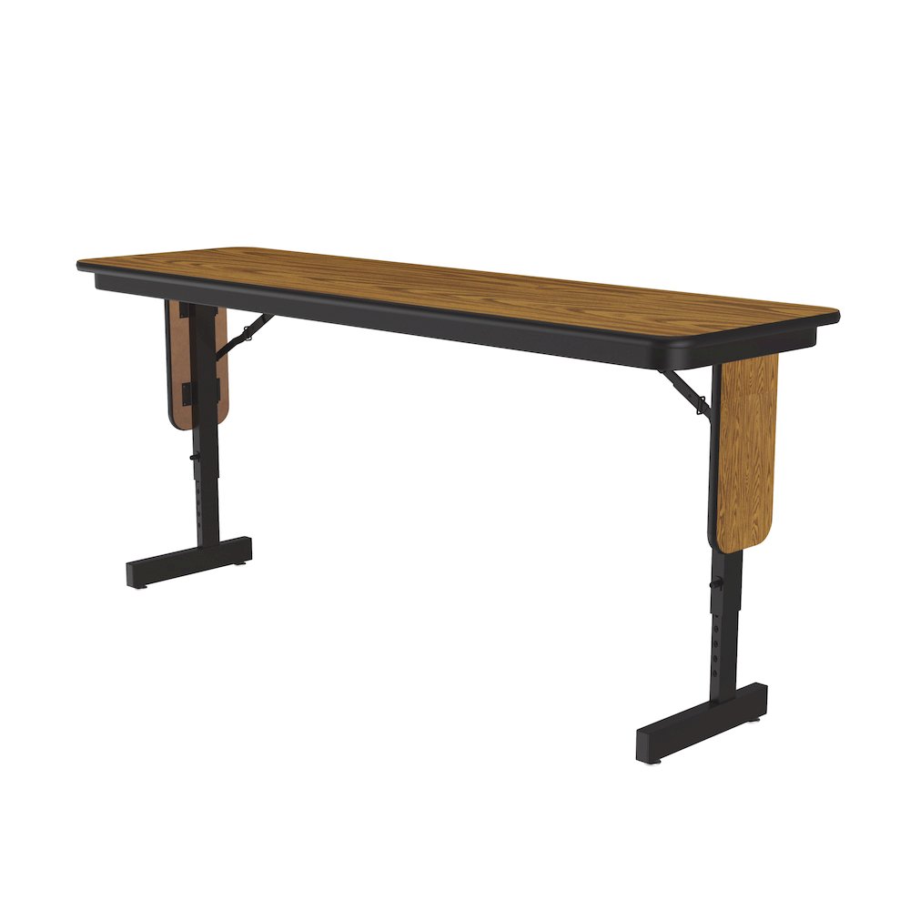 Adjustable Height Deluxe High-Pressure Folding Table with Panel Leg 18x60. Picture 1