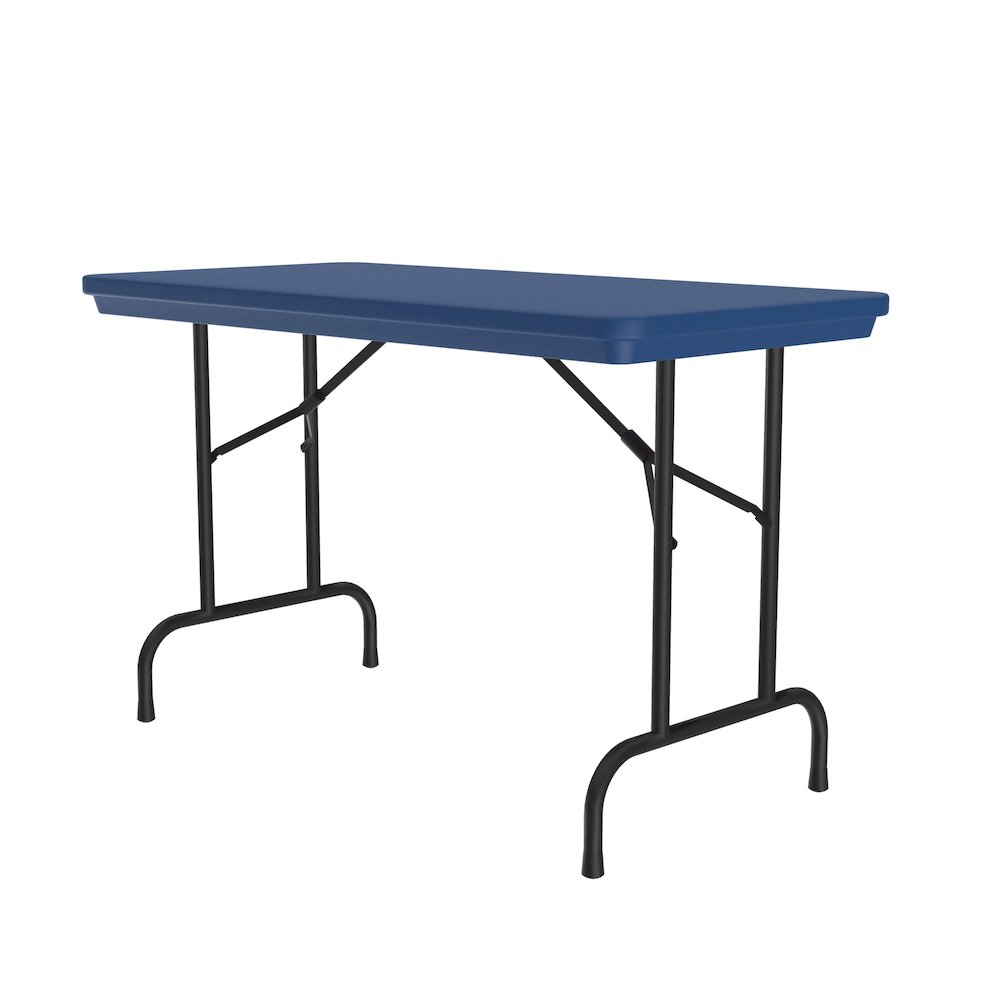 Commercial Blow-Molded Plastic Folding Table 24x48". Picture 1