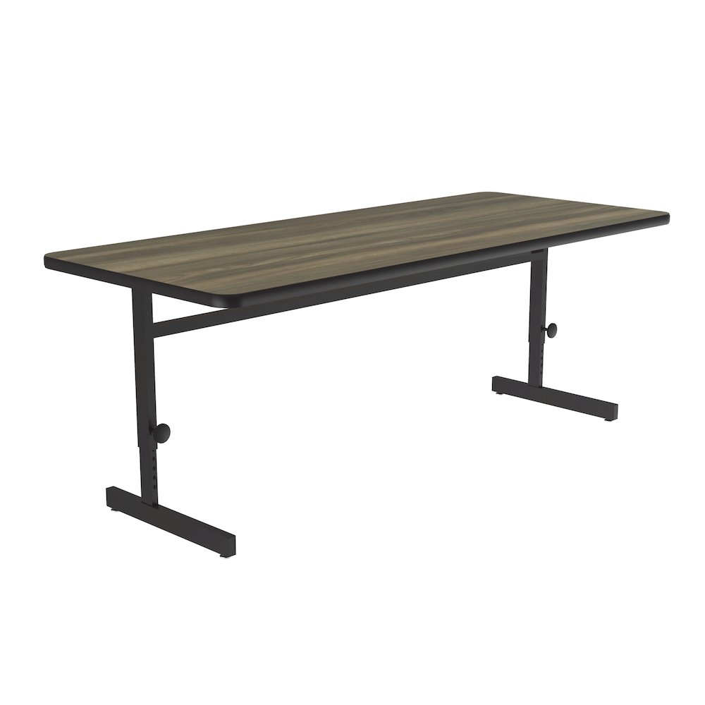 Adjustable Height High-Pressure Top Trapezoid Computer/Student Desk 30x60. Picture 10
