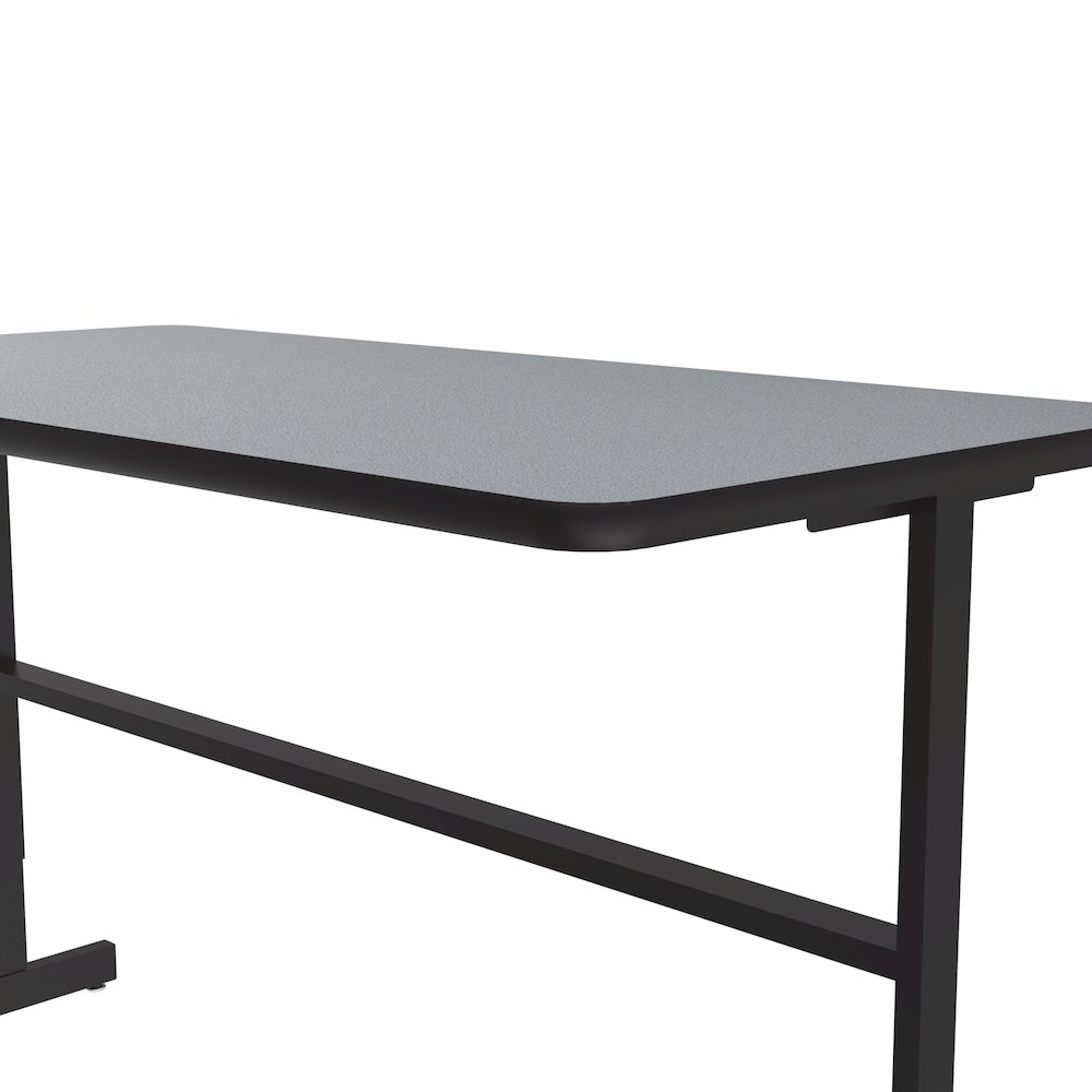 High-Pressure Laminate Top Adjustable Standing  Height Work Station 30x60. Picture 6