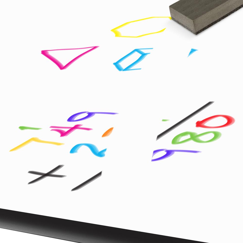 Markerboard-Dry Erase  Deluxe High Pressure Top - Activity Tables, 60x66", HORSESHOE, FROSTY WHITE BLACK/CHROME. Picture 13