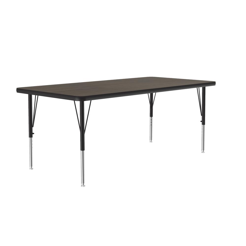 EconoLine Melamine Top Activity Tables 30x60", RECTANGULAR WALNUT, BLACK/CHROME. Picture 7