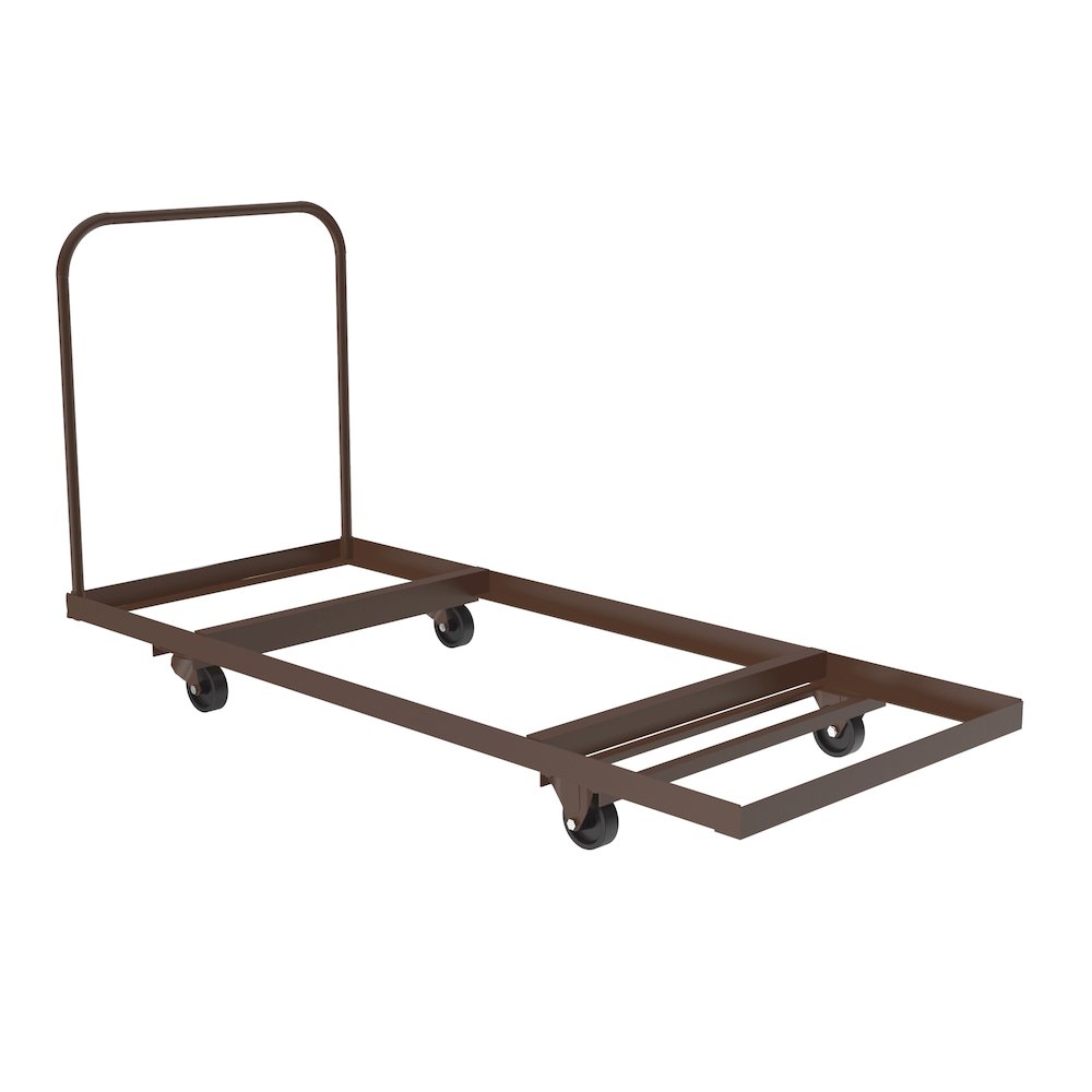 Flat Stacking Rectangular Table Truck 30x72". Picture 3