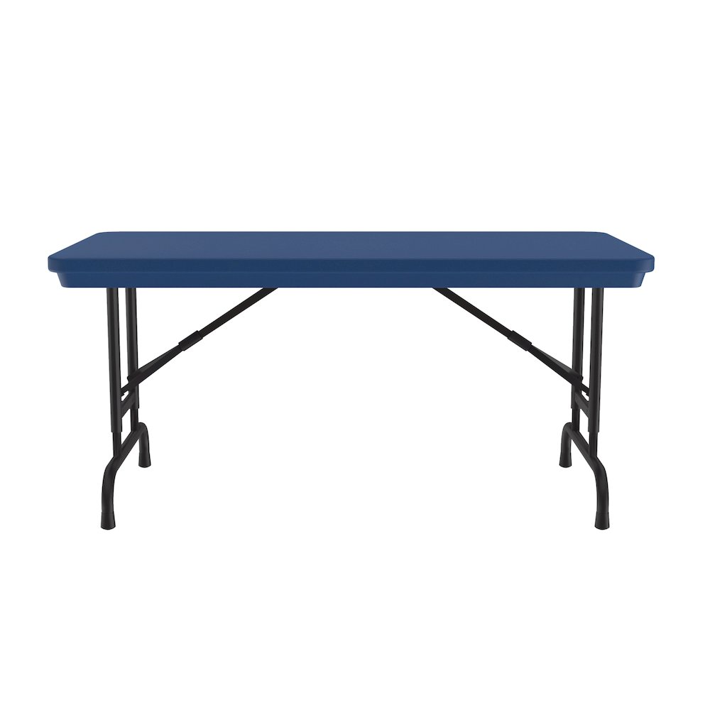 Adjustable Height Commercial Blow-Molded Plastic Folding Table 24x48". Picture 6